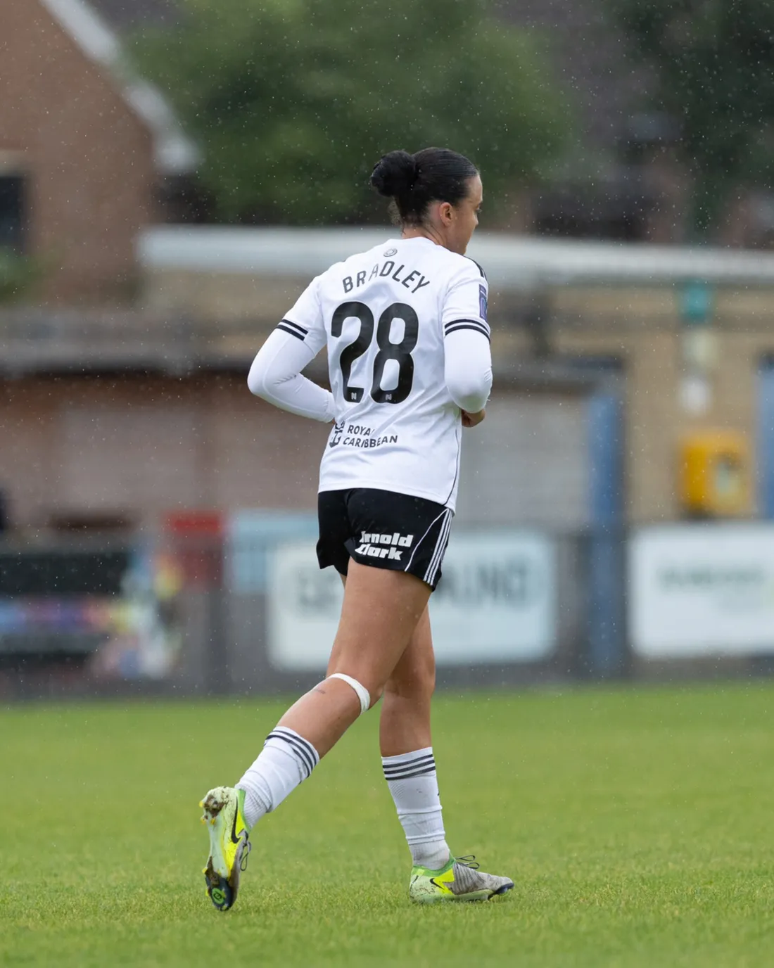 Jade Bradley playing for Fulham FC Women, number 28